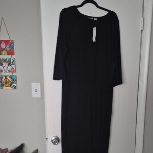 Chico's Elegant Black Long Sleeve Dress